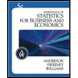 Essentials of Statistics for Business and Economics - 5th Edition - by David R. Anderson, Thomas A. Williams, Dennis J. Sweeney - ISBN 9780324653212