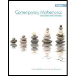 Contemporary Mathematics For Business & Consumers (mindtap Course List) - 9th Edition - by Robert Brechner, Geroge Bergeman - ISBN 9780357026441