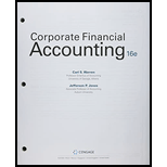 CORPORATE FINANCIAL ACCT.(LL)-W/ACCESS - 16th Edition - by WARREN - ISBN 9780357534229
