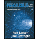 PRECALCULUS WITH LIMITS (HS)            - 5th Edition - by Larson - ISBN 9780357643273