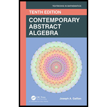 CONTEMPORARY ABSTRACT ALGEBRA - 10th Edition - by Gallian - ISBN 9780367651787