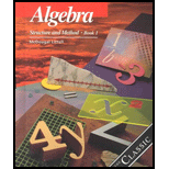 Algebra: Structure And Method, Book 1 - (REV)00 Edition - by Richard G. Brown, Mary P. Dolciani, Robert  H. Sorgenfrey, William L. Cole - ISBN 9780395977224