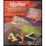 Algebra: Structure And Method, Book 1