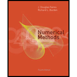 Student Solutions Manual For Faires/burden's Numerical Methods, 4th