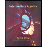 Intermediate Algebra (for The University Of Akron) - 7th Edition - by Marvin L. Bittinger - ISBN 9780536220233