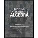 Beginning+intermediate Algebra - 2nd Edition - by Elayn Martin-Gay - ISBN 9780536993960