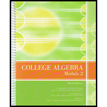 College Algebra Module 2 - 3rd Edition - by Margaret L. Lial - ISBN 9780555033340