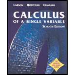 Calculus Of A Single Variable - 7th Edition - by Ron Larson - ISBN 9780618149438