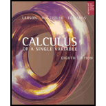 Calculus of a Single Variable - 8th Edition - by Ron Larson - ISBN 9780618503049