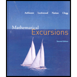 Mathematical Excursions - 2nd Edition - by Richard N. Aufmann, Joanne Lockwood, Richard D. Nation, Daniel K. Clegg - ISBN 9780618608539