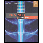 Precalculus: With Limits - 7th Edition - by Larson - ISBN 9780618660902