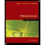 Precalculus: A Graphing Approach - 5th Edition - by Ron Larson, Robert P. Hostetler, Bruce H. Edwards - ISBN 9780618854639