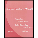 Student Solutions Manual For Larson's Calculus: An Applied Approach, 8th - 8th Edition - by Ron Larson - ISBN 9780618962655
