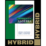 Intermediate Algebra: Hybrid (with Webassign With Ebook For One Term Math And Science) (cengage Learning’s New Hybrid Editions!) - 1st Edition - by Jerome E. Kaufmann, Karen L. Schwitters - ISBN 9780840065919