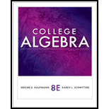 College Algebra - 8th Edition - by Jerome E. Kaufmann, Karen L. Schwitters - ISBN 9781111990367