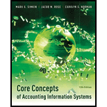 Core Concepts of Accounting Information Systems - 12th Edition - by Simkin, Mark G. - ISBN 9781118022306