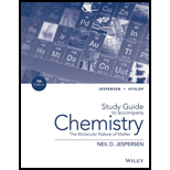 Study Guide To Accompany Chemistry: The Molecular Nature Of Matter, 7e - 7th Edition - by Neil D. Jespersen, Alison Hyslop - ISBN 9781118705087