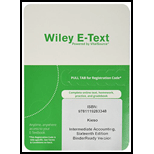 Intermediate Accounting, 16e Wiley E-text Reg Card