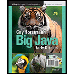 BIG JAVA:EARLY OBJECTS (LL) - 7th Edition - by Horstmann - ISBN 9781119499428