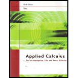 Applied Calculus >custom< - 9th Edition - by Soo T. Tan - ISBN 9781133227823