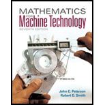 Mathematics for Machine Technology - 7th Edition - by John C. Peterson, Robert D. Smith - ISBN 9781133281450