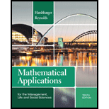 EBK MATHEMATICAL APPLICATIONS FOR THE M - 10th Edition - by Reynolds - ISBN 9781133712077