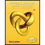 Precalculus with Limits - 3rd Edition - by Ron Larson - ISBN 9781133947202