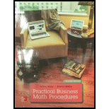 Practical Business Math Procedures - 12th Edition - by Jeffrey Slater, Sharon Wittry - ISBN 9781259540554