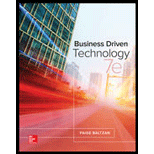 Business Driven Technology - 7th Edition - by Paige Baltzan Instructor - ISBN 9781259567322