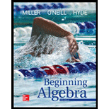 Beginning Algebra - 5th Edition - by Julie Miller, Molly O'Neill, Nancy Hyde - ISBN 9781259610257