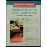 Practical Business Math Procedures -Business Mathematics Handbook - 12th edition - 12th Edition - by Slater - ISBN 9781259662423