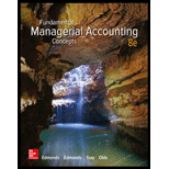 Loose Leaf For Fundamental Managerial Accounting Concepts - 8th Edition - by Thomas P Edmonds, Philip R Olds, Bor-Yi Tsay - ISBN 9781259748769