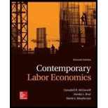 CONTEMPORARY LABOR ECONOMICS (LOOSE) - 11th Edition - by McConnell - ISBN 9781259751950