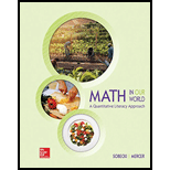 Loose Leaf For Math In Our World: A Quantitative Literacy Approach - 1st Edition - by David Sobecki Professor, Brian A. Mercer - ISBN 9781259827969