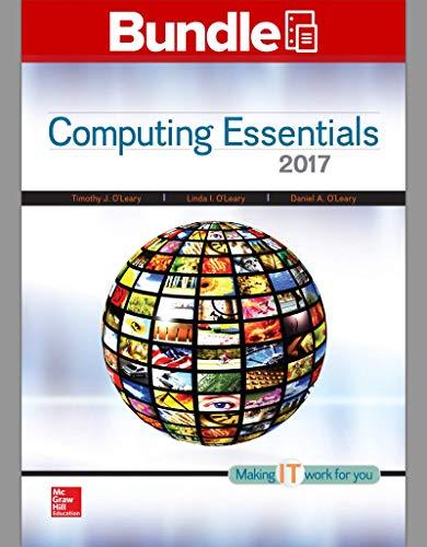 Gen Combo Looseleaf Computing Essentials 2017; Connect Access Card - 26th Edition - by Timothy J O'Leary Professor, Linda I. O'Leary, Daniel O'Leary - ISBN 9781259844386