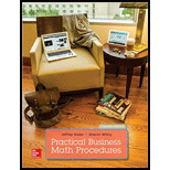 GEN COMBO PRACTICAL BUSINESS MATH PROCEDURES W/HANDBOOK; CONNECT ACCESS CARD - 12th Edition - by Jeffrey Slater, Sharon M. Wittry - ISBN 9781259914225