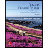 Loose Leaf for Focus on Personal Finance - 6th Edition - by Jack R. Kapoor, Les R. Dlabay Professor, Robert J. Hughes - ISBN 9781260140996