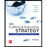 CRAFTING+EXEC.STRAT.:CONCEPTS (LOOSE) - 22nd Edition - by Thompson - ISBN 9781260157178