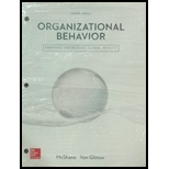 ORGANIZATIONAL BEHAVIOR (LL) >CUSTOM< - 8th Edition - by MCSHANE - ISBN 9781260191554