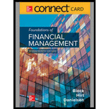 Connect Access Card For Foundations Of Financial Management - 17th Edition - by Stanley B. Block, Geoffrey A. Hirt, Bartley Danielsen - ISBN 9781260464894