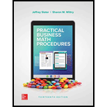 PRAC.BUS.MATH.PROC.(LL)-W/HANDBOOK - 13th Edition - by Slater - ISBN 9781260703856