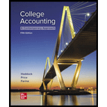 College Accounting (A Contemporary Approach) - 5th Edition - by Haddock,  M. David - ISBN 9781260780383