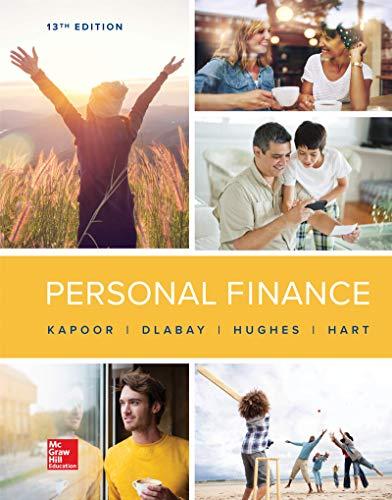 Loose Leaf For Personal Finance - 13th Edition - by Jack R. Kapoor, Les R. Dlabay Professor, Robert J. Hughes - ISBN 9781260799781