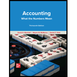 ACCOUNTING:WHAT THE NUMBERS MEAN - 13th Edition - by Marshall - ISBN 9781264126743
