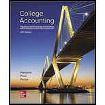 COLLEGE ACCOUNTING (LOOSELEAF)-W/ACCESS - 5th Edition - by Haddock - ISBN 9781264239009