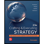 Crafting and Executing Strategy: Concepts - 23rd Edition - by Thompson,  Arthur A. - ISBN 9781264250240