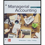MANAGERIAL ACCOUNTING (LL)-W/CONNECT - 5th Edition - by Whitecotton - ISBN 9781265348557