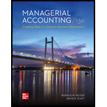 MANAGERIAL ACCOUNTING (LOOSE)-W/CONNECT - 13th Edition - by HILTON - ISBN 9781265571184