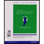 Algebra and Trigonometry (Looseleaf) - With Access (Custom) - 5th Edition - by Blitzer - ISBN 9781269376198