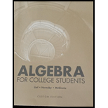 Algebra For College Students Custom For Cnm - 7th Edition - by Lial - ISBN 9781269900379